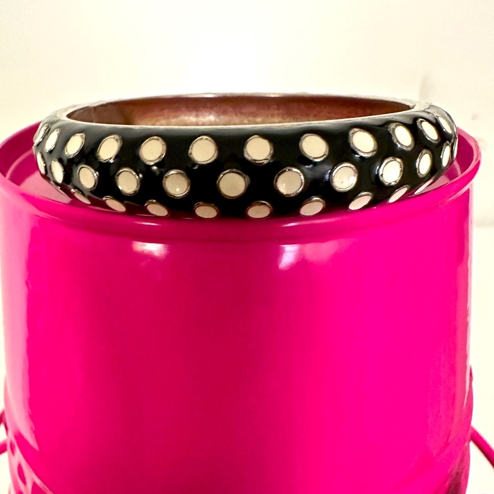 Cute black and white poka dot bangle,great accent piece for a summer outfit